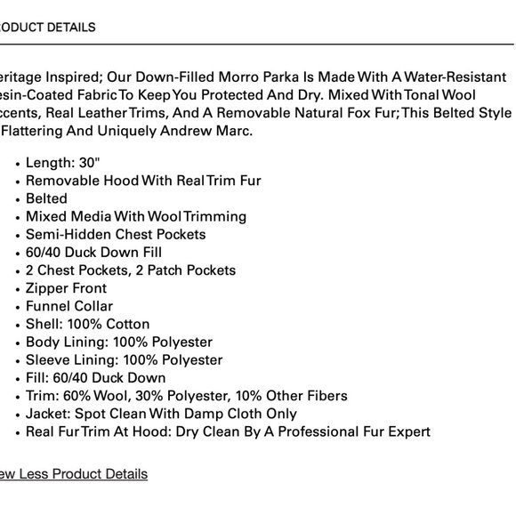 Andrew Marc Morro Coated Down Jacket, Burgundy, XL - Picture 4 of 8